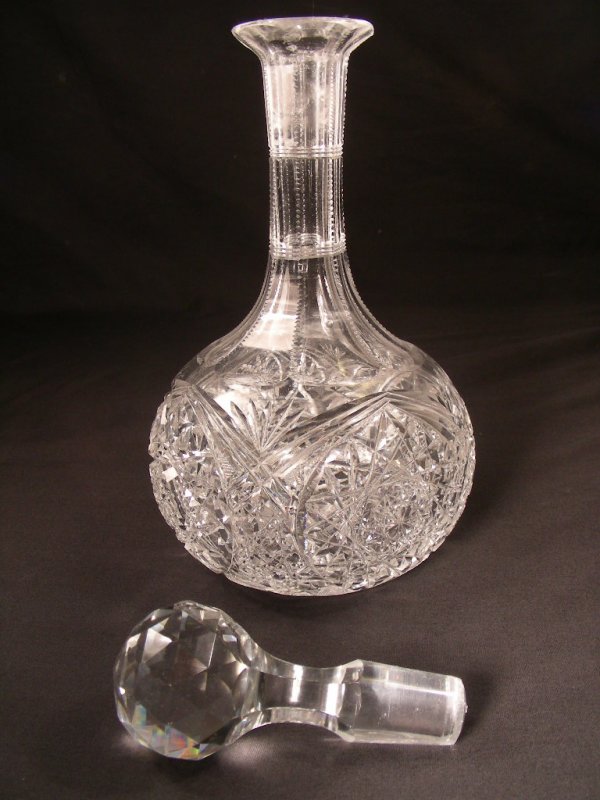 CUT GLASS CRYSTAL DECANTER - 2