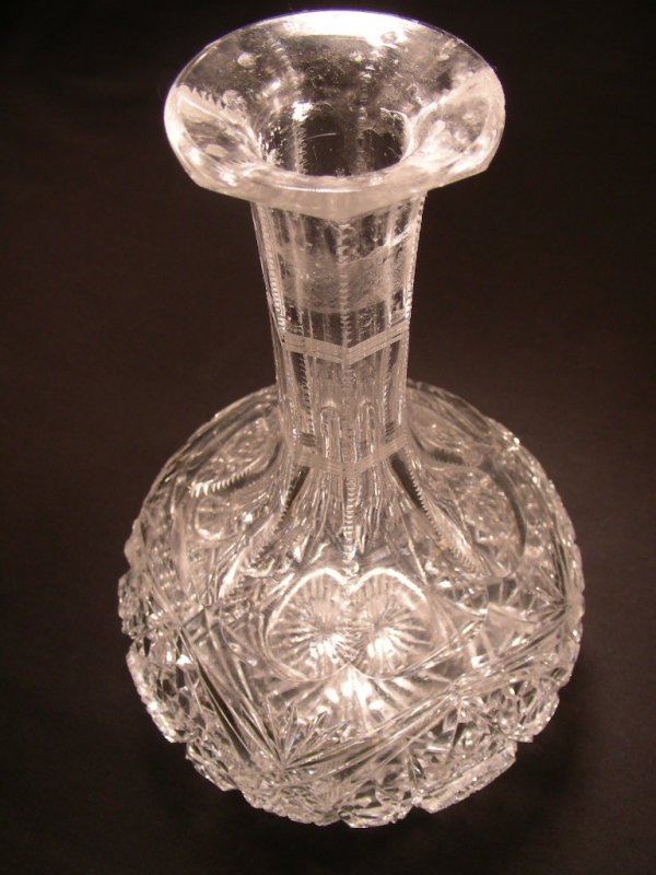 CUT GLASS CRYSTAL DECANTER - 4