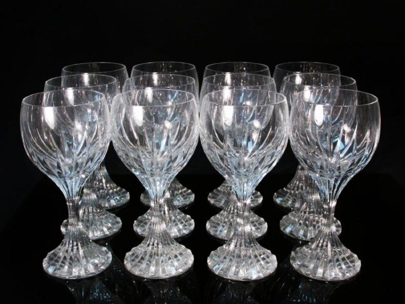 TWELVE BACCARAT "MASSENA" CRYSTAL WATER GOBLETS (1 of 4)
