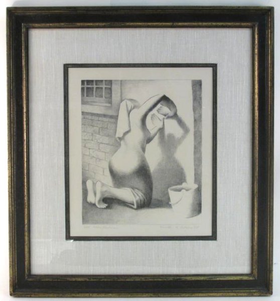KENNETH M. ADAMS SIGNED LITHOGRAPH: ADOBE PLASTERE (1 of 6)