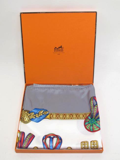 HERMES SILK SCARF "LES RUBANS DU CHEVAL NEW IN BOX (1 of 9)