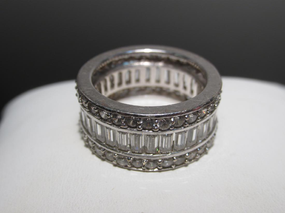 HEAVY 14K WHITE GOLD COCKTAIL RING SIZE 8 (1 of 3)