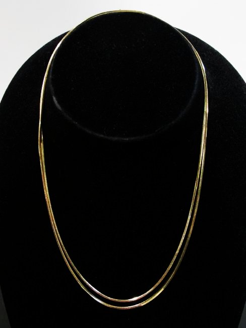 18K YELLOW GOLD SNAKE STYLE NECKLACE 36" - 19.2 GR (1 of 3)