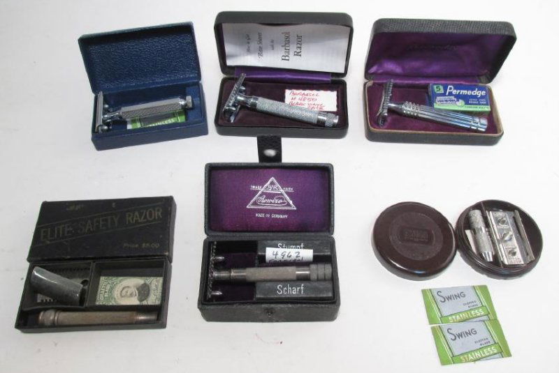 SIX ASSORTED VINTAGE DE SAFETY RAZORS (1 of 8)