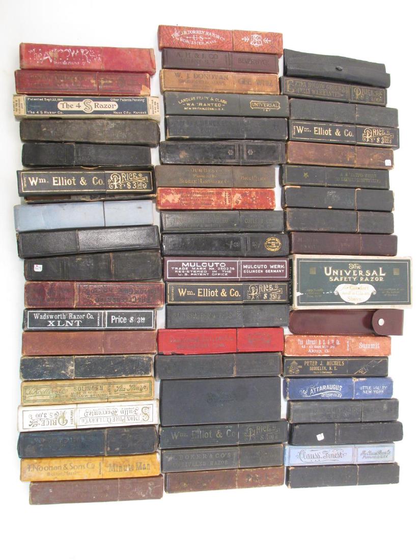 FIFTY+ EMPTY ANTIQUE/VINTAGE STRAIGHT RAZOR BOXES (1 of 10)