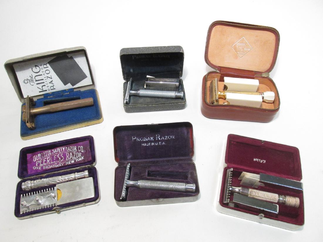 SIX ASSORTED VINTAGE DOUBLE EDGE SAFETY RAZORS (1 of 9)