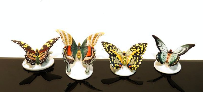 FOUR VINTAGE ROSENTHAL PORCELAIN BUTTERFLIES (1 of 6)