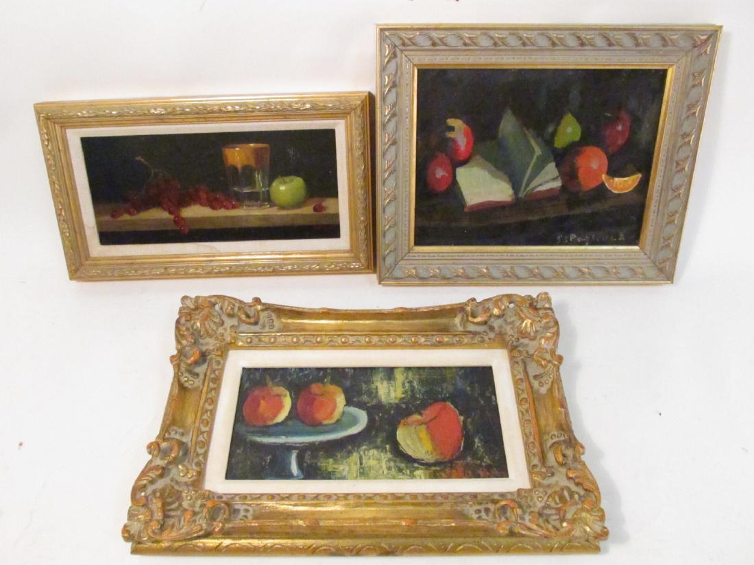 THREE VINTAGE ITALIAN STILL LIFE OIL PAINTINGS (1 of 13)