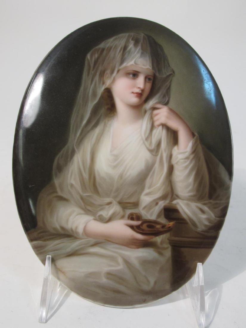ANTIQUE DRESDEN LEONHARD STURM PORCELAIN PLAQUE (1 of 6)
