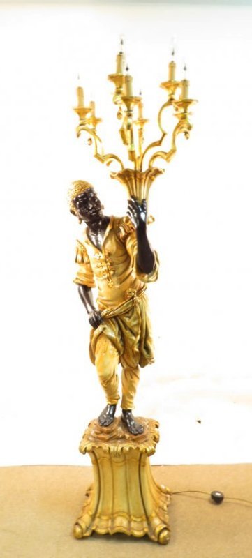BLACKAMOOR STYLE FIGURAL CANDELABRA (1 of 6)