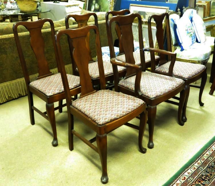 SIX J.B. VAN SCIVER MAHOGANY DINING CHAIRS (1 of 7)