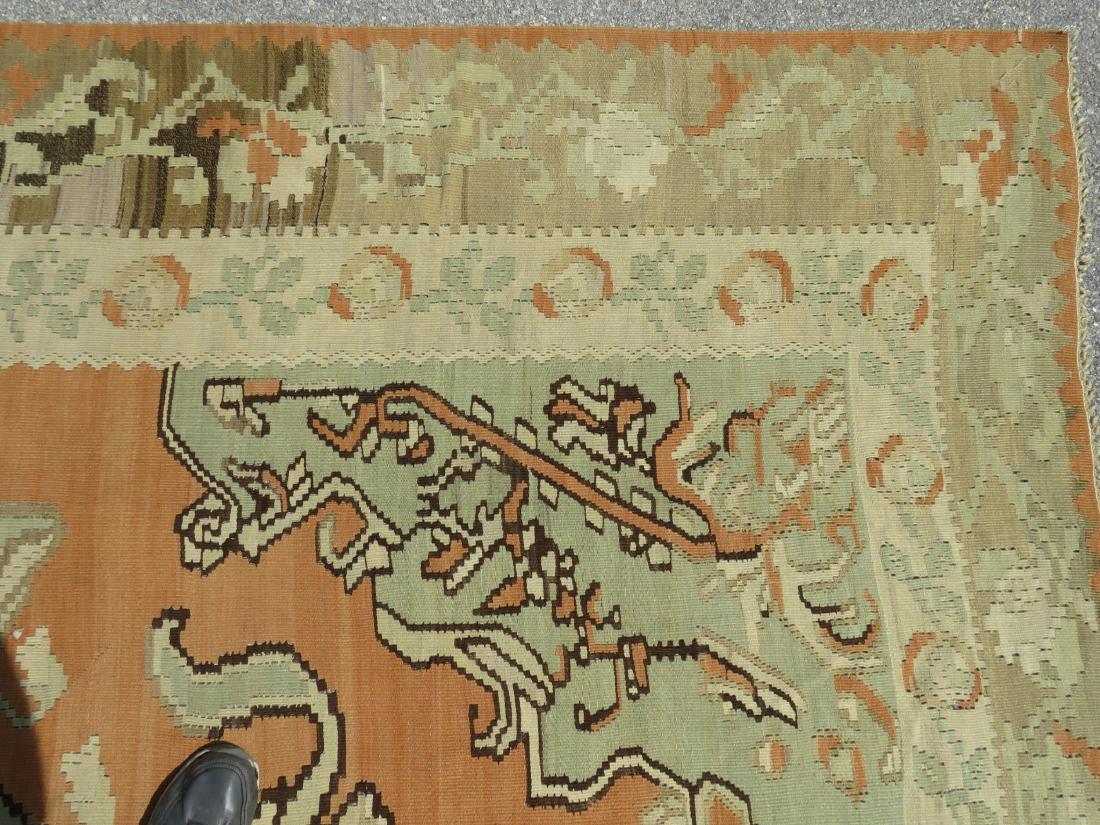 ANTIQUE TURKISH HAND KNOTTED WOOL KILIM AREA RUG (1 of 8)