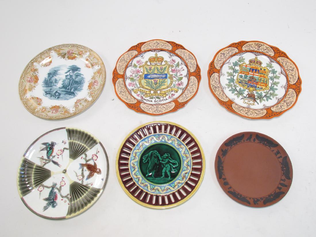 SIX RARE WEDGWOOD PORCELAIN PLATES: ARGENTA ETC. (1 of 20)