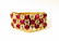 LADIES 14K YELLOW GOLD DIAMOND & RUBY RING SZ 6