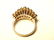 LADIES 14K YELLOW GOLD DIAMOND & RUBY RING SZ 6 - 2