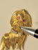 THREE LADIES 14K YELLOW GOLD BROOCHES - 6