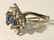 18K WHITE GOLD SAPPHIRE & DIAMOND COCKTAIL RING - 3