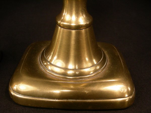ANTIQUE 19th Century BRASS PUSH UP CANDLE STICKS - 3