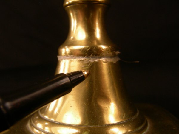 ANTIQUE 19th Century BRASS PUSH UP CANDLE STICKS - 6