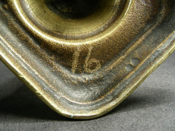 ANTIQUE 19th Century BRASS PUSH UP CANDLE STICKS - 8