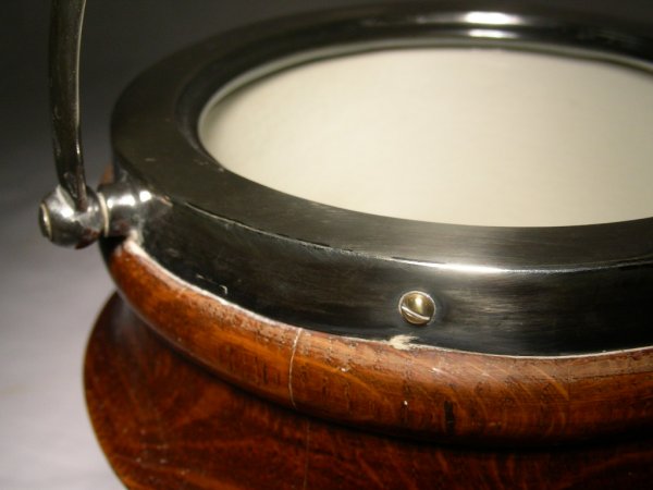 VINTAGE ENGLISH OAK & PORCELAIN ICE BUCKET - 4