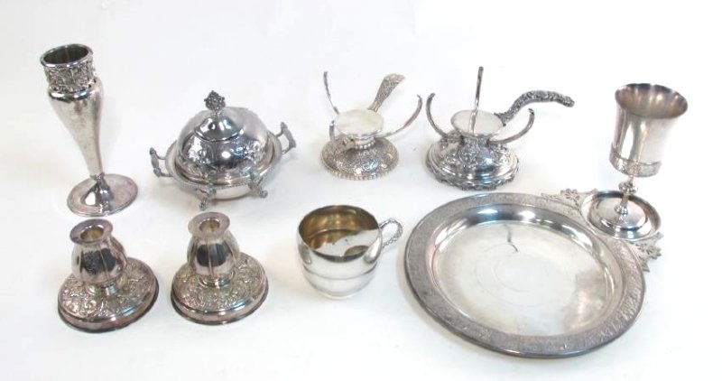 MERIDEN & WILCOX, ETC SILVER PLATED TABLEWARES 9P (1 of 7)