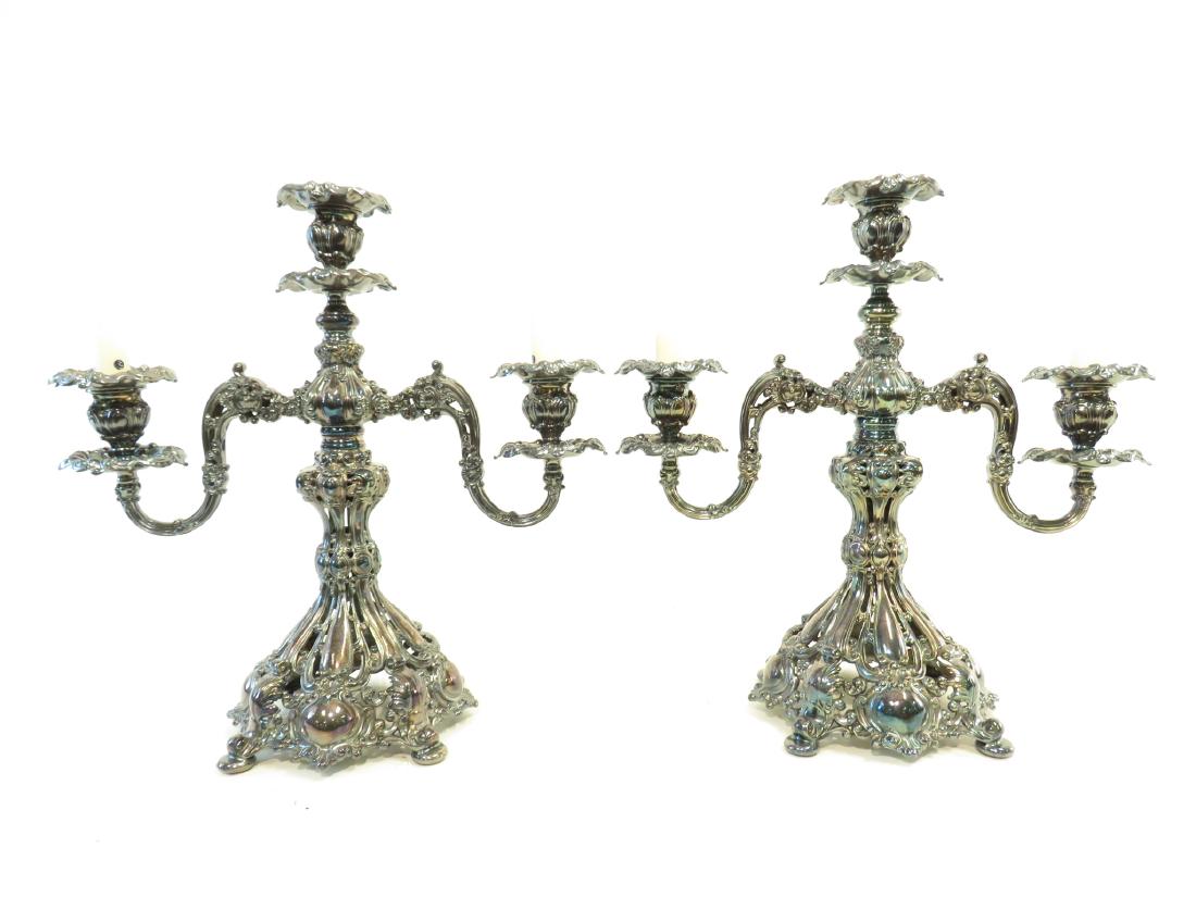 PAIR ANTIQUE REED & BARTON "RENAISSANCE" CANDELABR (1 of 7)