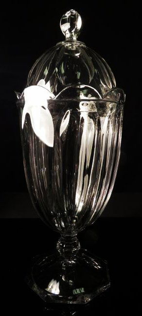 RARE HEISEY "COLONIAL" FOOTED & COVERED URN (1 of 6)