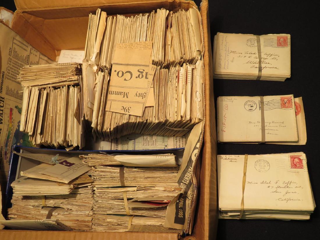 LARGE COLLECTION OF ANTIQUE EPHEMERA, LETTERS, ETC (1 of 2)