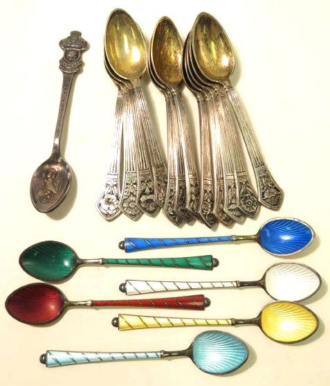 SILVER DEMITASSE SPOONS: TIFFANY & CO, ELO DENMARK (1 of 6)
