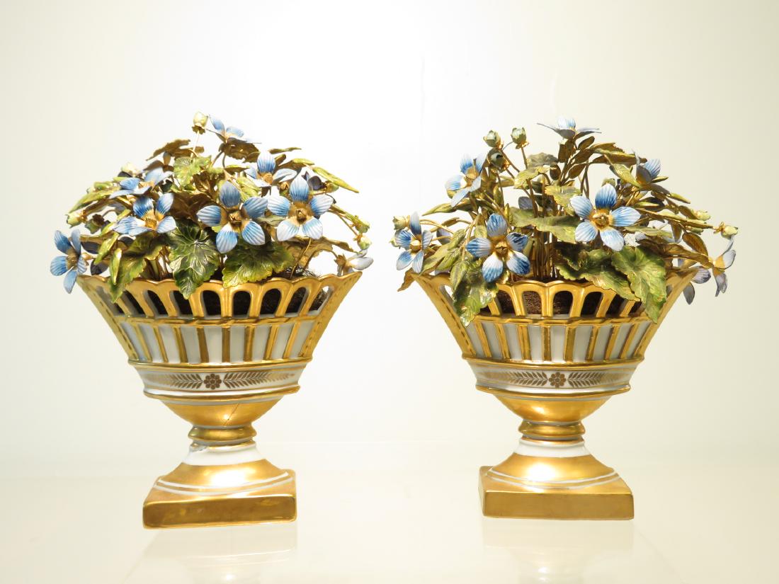 PAIR OF GORHAM FLEURS DES SIECLES MINIATURE JARDIN (1 of 7)