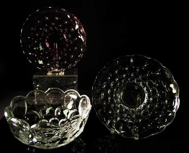 HEISEY THUMBPRINT PROVINCIAL GLASSWARE 3 PCS (1 of 6)