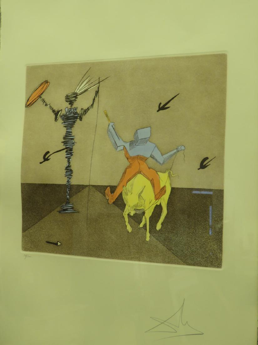 SALVADOR DALI SIGNED ETCHING "MASTER & SQUIRE" (1 of 7)