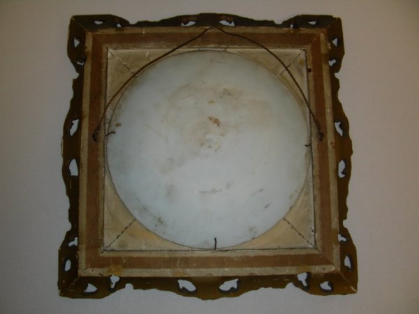 ANTIQUE GILT FRAMED HAND PAINTED SCENIC PLATE - 8