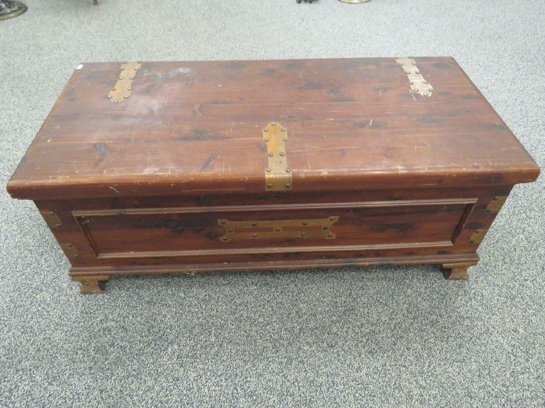 VINTAGE CEDAR CHEST WITH COPPER HINGES