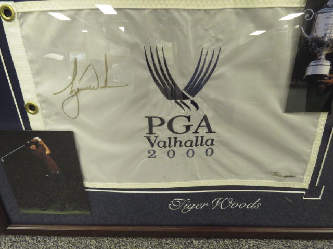 SIGNED TIGER WOODS GOLF PIN FLAG - VALHALLA (1 of 1)