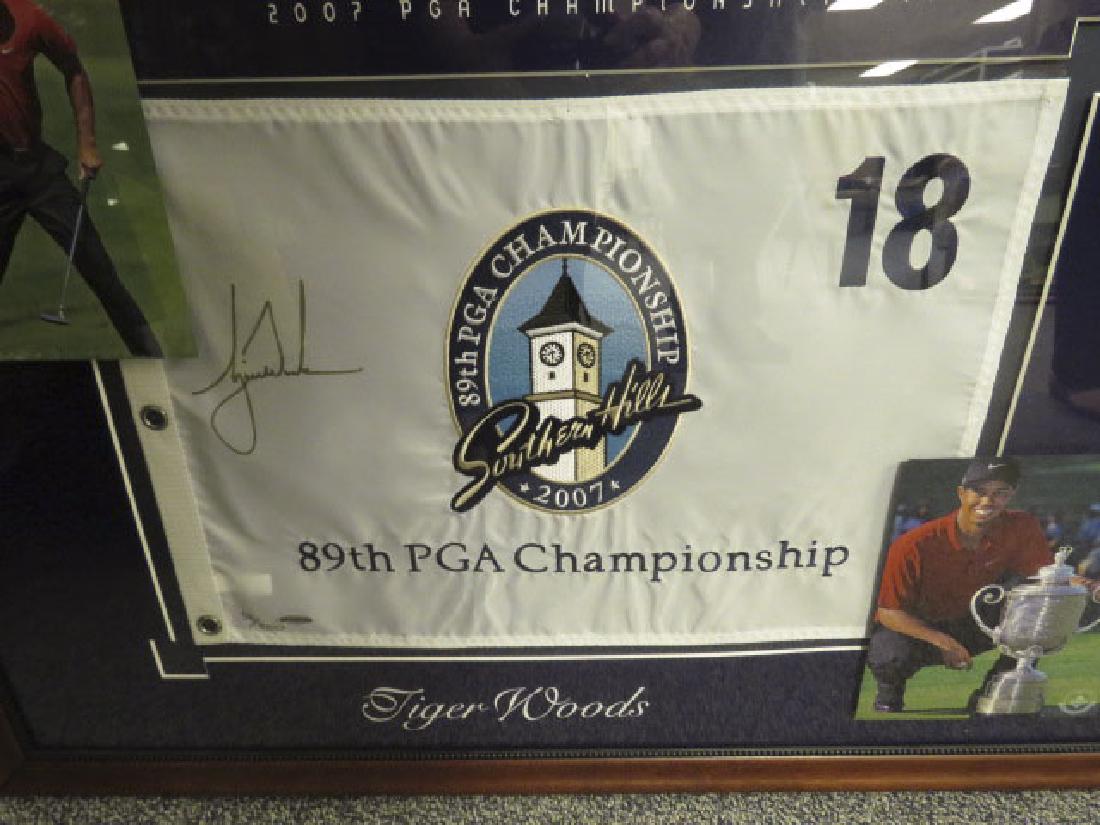 SIGNED TIGER WOODS PIN FLAG - PGA 2007 (1 of 1)