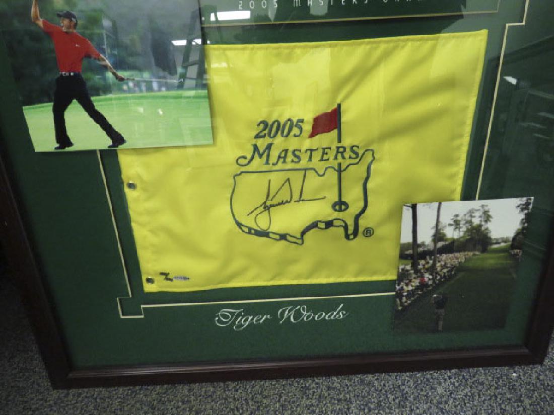 SIGNED TIGER WOODS 2005 MASTERS PIN FLAG (1 of 2)