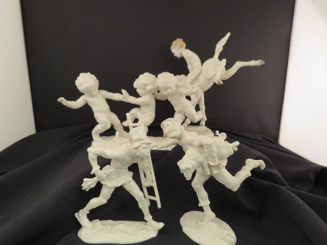 FOUR HUTSCHENREUTHER BLANC DE CHINE FIGURINES (1 of 10)