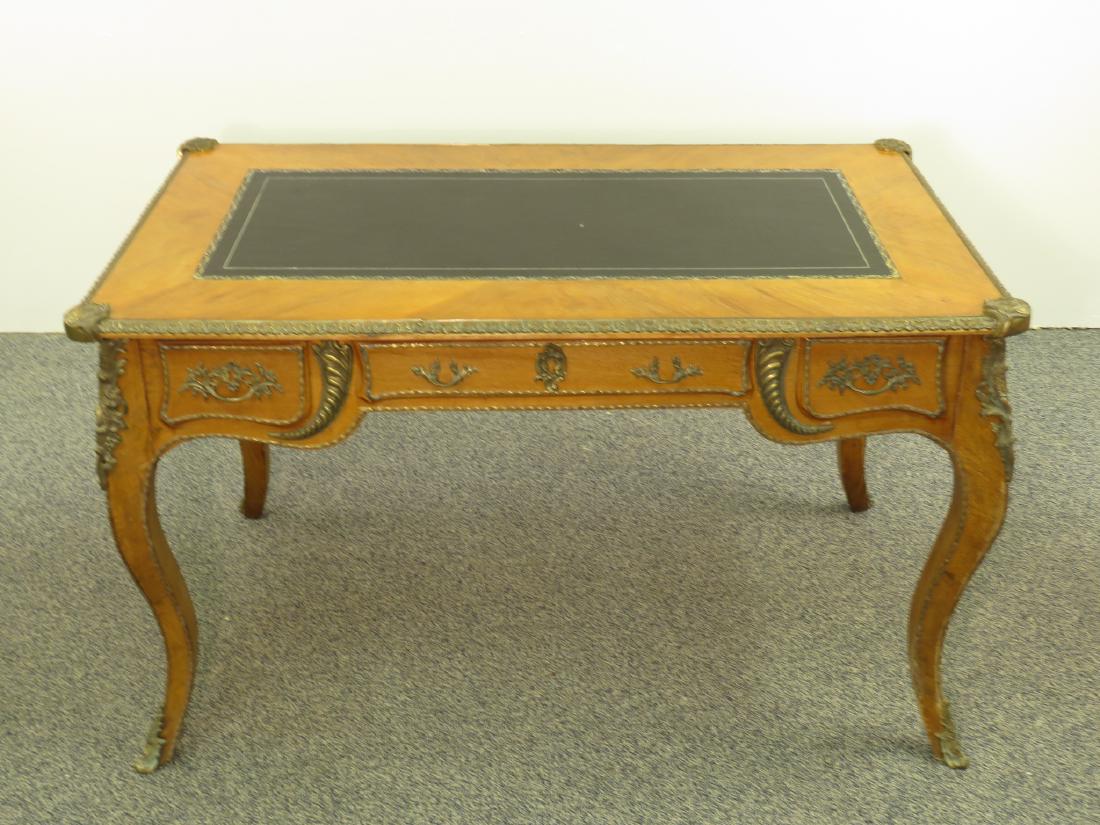 FRENCH LOUIS XV STYLE LEATHER TOP DESK (1 of 8)