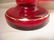 504: HAND PAINTED GILT DECORATED RUBY GLASS VASE LARGE - 4
