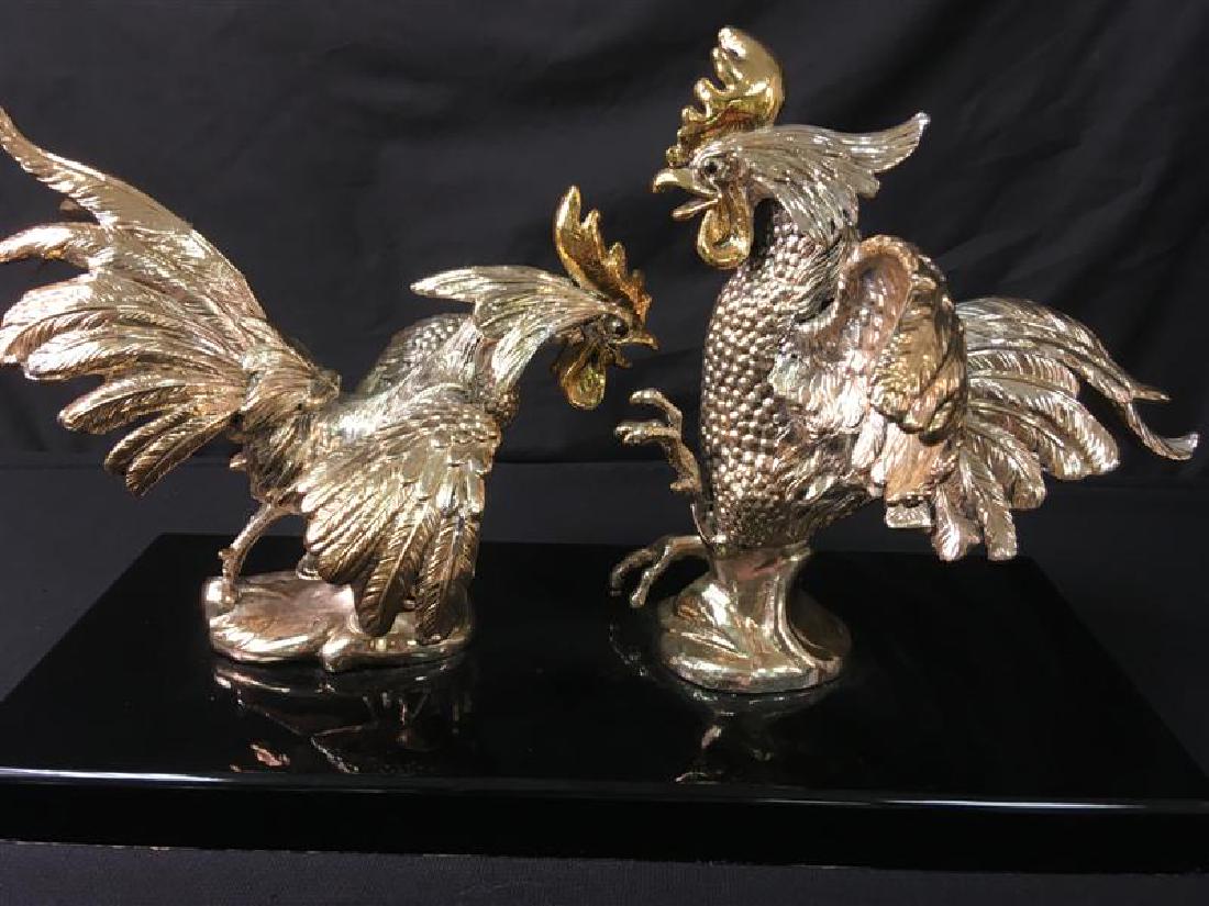 ITALIAN FIGURE OF TWO FIGHTING COCKS (1 of 4)