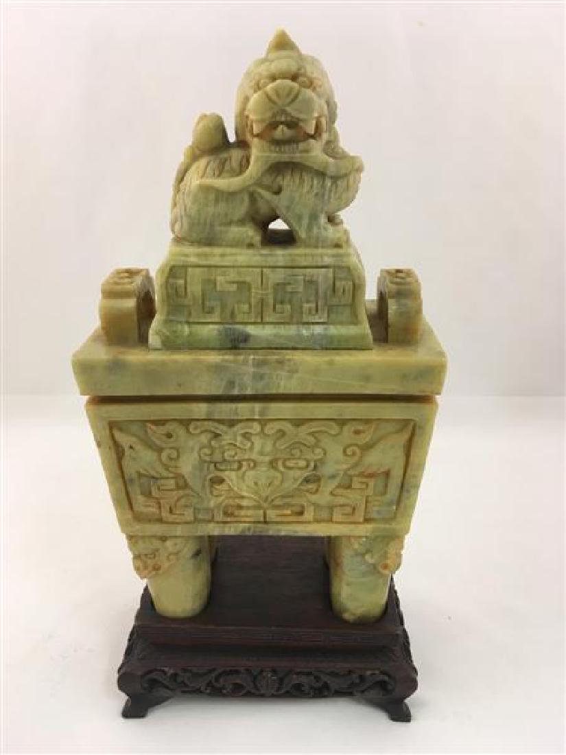 CHINESE CARVED HARDSTONE URN (1 of 8)