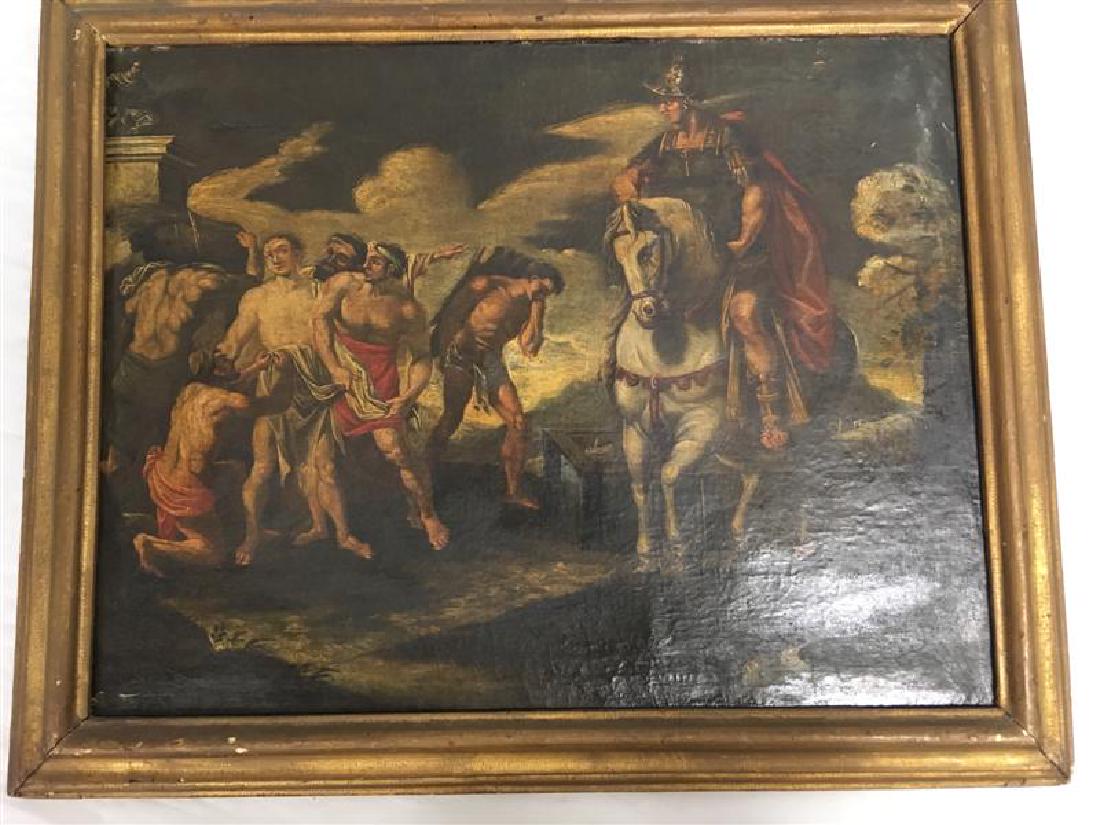 OIL ON BOARD FRAGMENT OF OLD MASTER WORK (1 of 5)