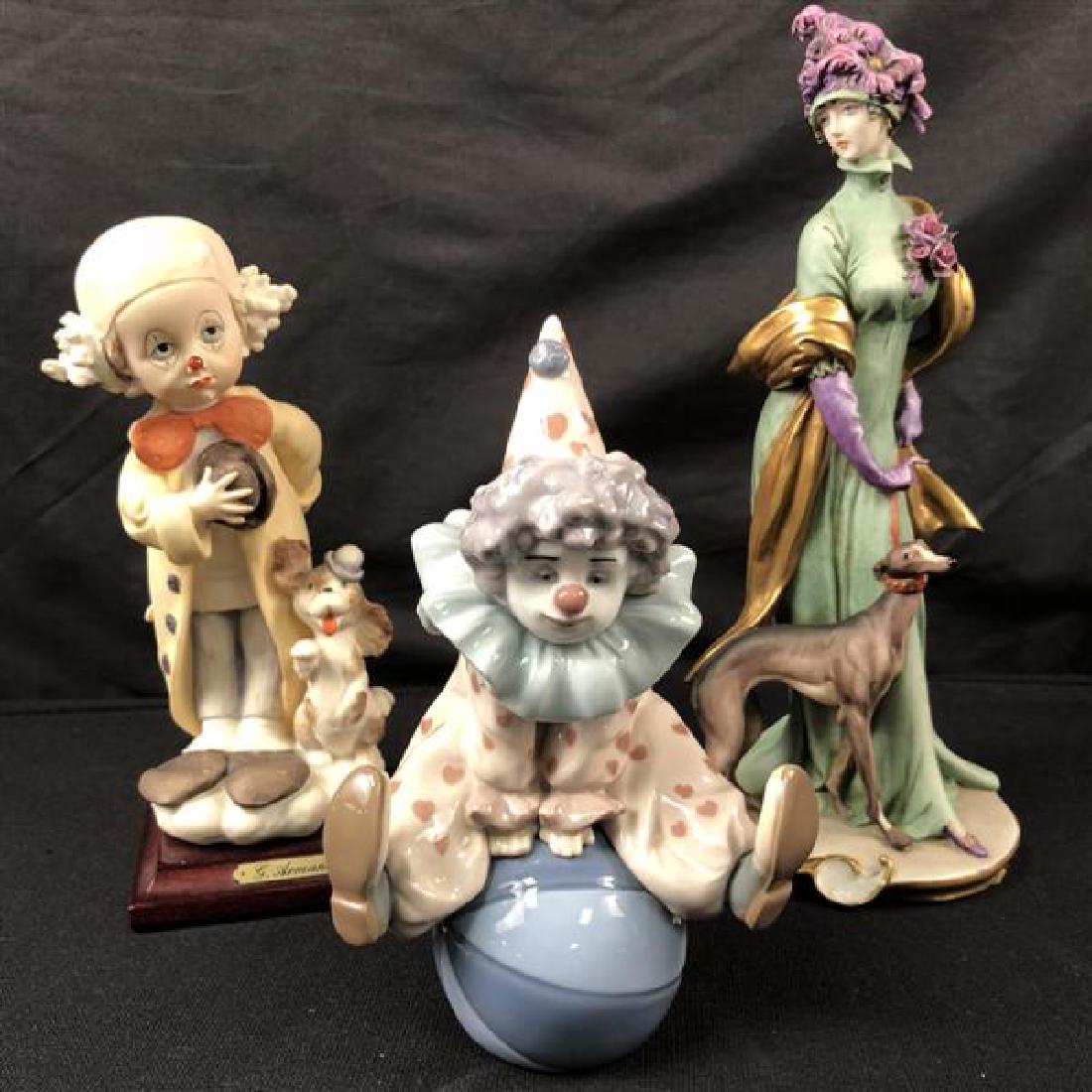 THREE PORCELAIN FIGURINES: LLADRO * CAPODIMONTE (1 of 12)