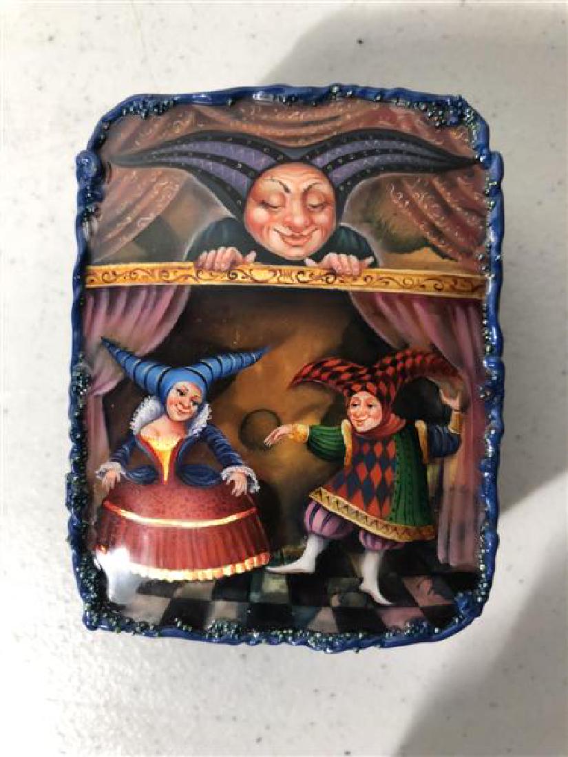 RUSSIAN LACQUER BOX: 'THEATER' (1 of 4)