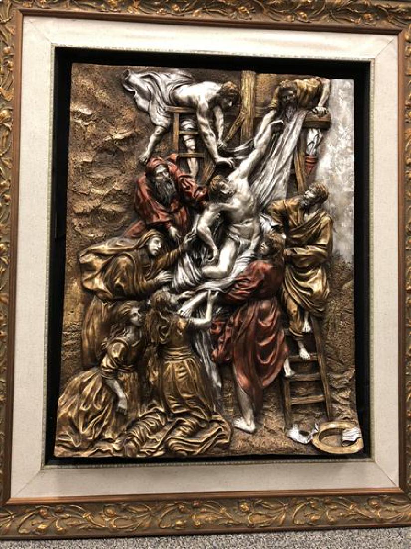 BONDED BRONZE RELIEF: DESCENT FROM THE CROSS (1 of 3)