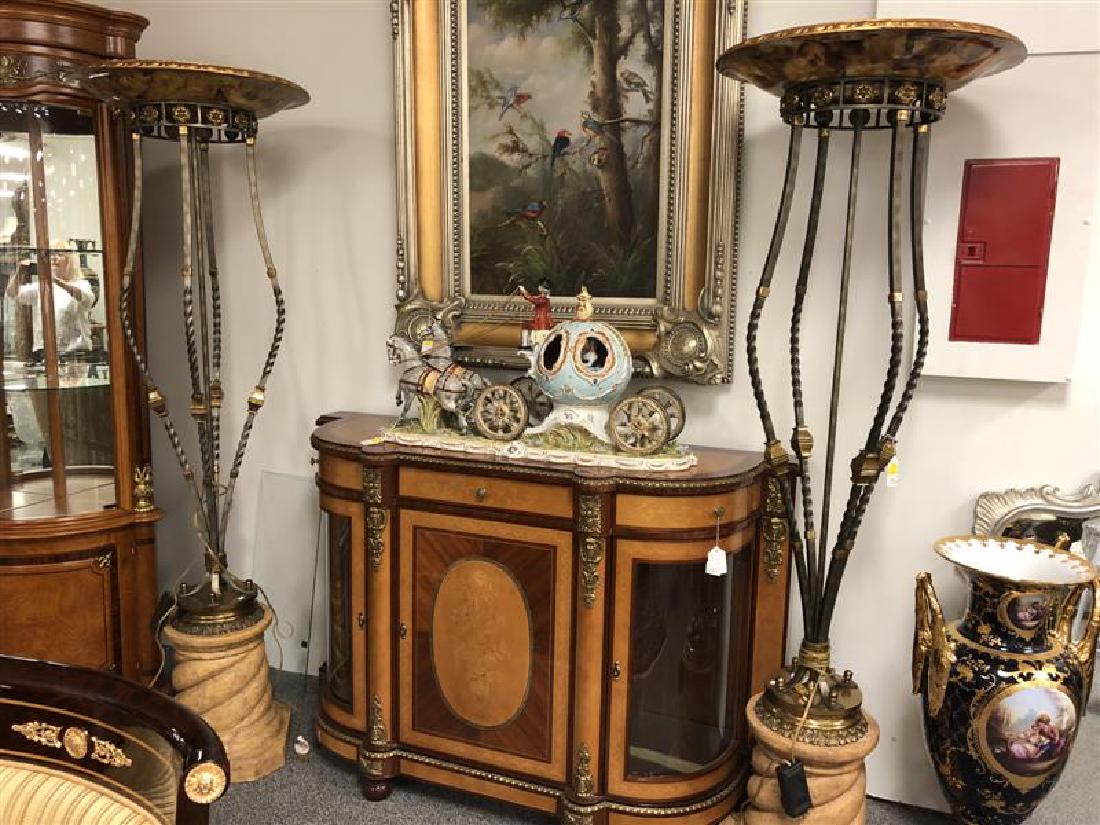 PAIR EXTRA LARGE TORCHERE FLOOR LAMPS (1 of 5)