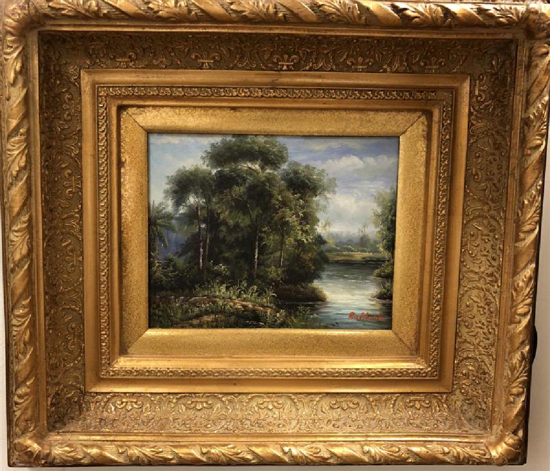 OIL ON CANVAS: SUB -TROPICAL LANDSCAPE (1 of 6)