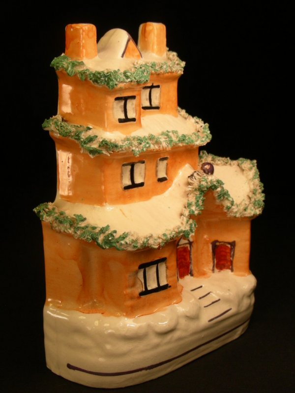 STAFFORDSHIRE COIN BANK MONEY BOX HOUSE - 2